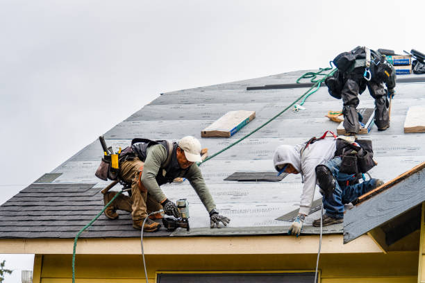 Professional Roofing technician working in East Calais, VT